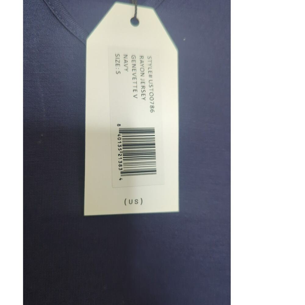 New Universal Standard Genevette jersey navy blue tunic blouse top size S(14) - Picture 8 of 12